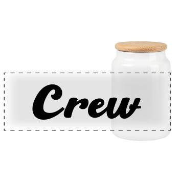 équipage - Boîte à biscuits avec couvercle en bois - blanc - Devant
