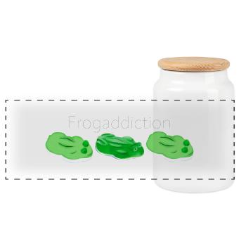 Frogaddiction - Panorama Keksdose mit Holzdeckel - Weiß - Vorne