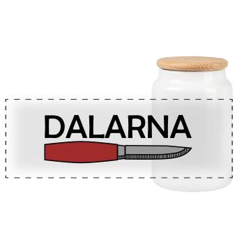 Dalarna - Panorama Keksdose mit Holzdeckel - Weiß - Vorne