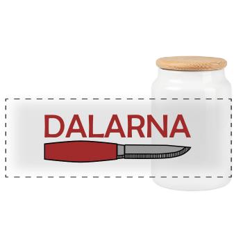 Dalarna - Panorama Keksdose mit Holzdeckel - Weiß - Vorne