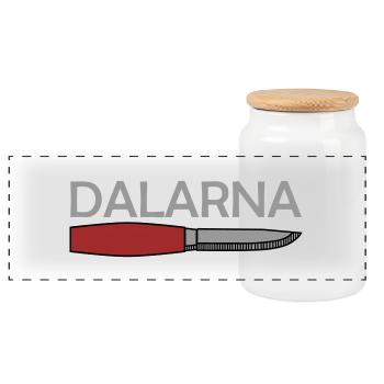 Dalarna - Panorama Keksdose mit Holzdeckel - Weiß - Vorne