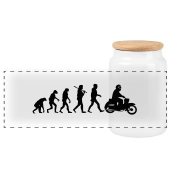 schwalbenevolution - Panorama Keksdose mit Holzdeckel - Weiß - Vorne