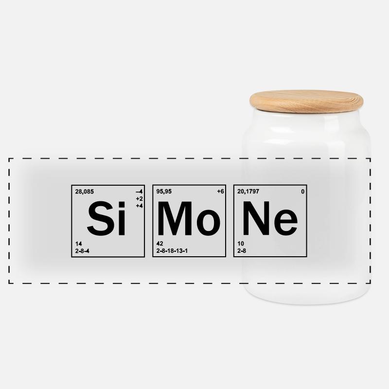 Simone - Panorama Keksdose mit Holzdeckel - Weiß