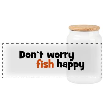 2541614 14062162 fishing - Panoramic Cookie Jar with Wooden Lid - white - Front