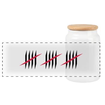 15 - Boîte à biscuits avec couvercle en bois - blanc - Devant