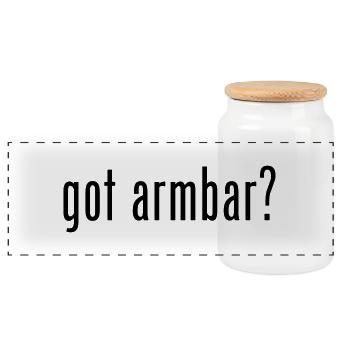 brazilian jiu jitsu bjj got armbar - Panoramic Cookie Jar with Wooden Lid - white - Front