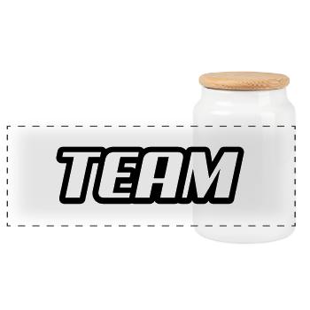 team - Panorama Keksdose mit Holzdeckel - Weiß - Vorne