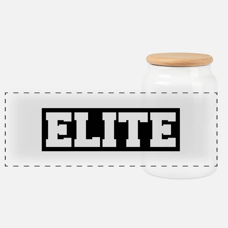 Elite - Panorama Keksdose mit Holzdeckel - Weiß