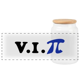 V.I.Pi - Panoramic Cookie Jar with Wooden Lid - white - Front