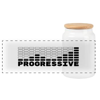 Progressive - Panorama Keksdose mit Holzdeckel - Weiß - Vorne