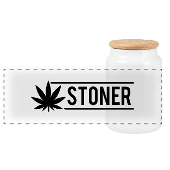 stoner_high_f1 - Panorama Keksdose mit Holzdeckel - Weiß - Vorne