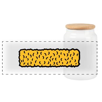 fish sticks tasty eat cooking Children's meal - Panoramic Cookie Jar with Wooden Lid - white - Front