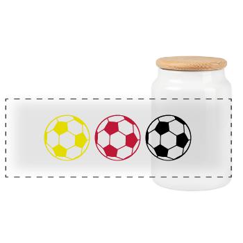 soccer_germany - Panorama Keksdose mit Holzdeckel - Weiß - Vorne