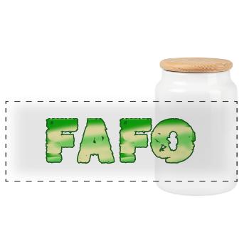 Fafo - Panorama Keksdose mit Holzdeckel - Weiß - Vorne