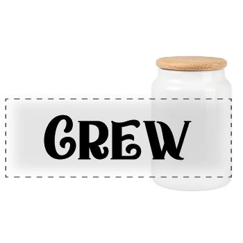 crew - Panoramic Cookie Jar with Wooden Lid - white - Front