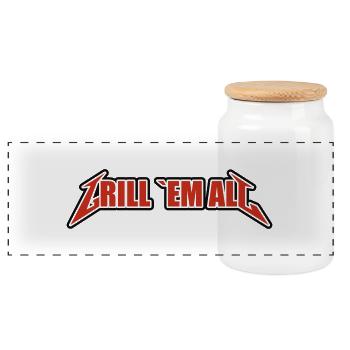 Grill em All 2 - Panorama Keksdose mit Holzdeckel - Weiß - Vorne