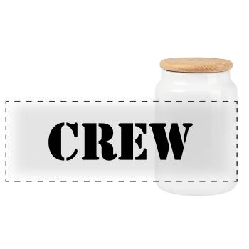 crew - Boîte à biscuits avec couvercle en bois - blanc - Devant