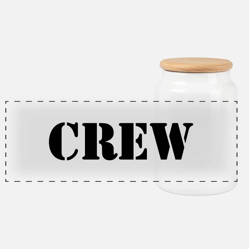 Crew - Panorama Keksdose mit Holzdeckel - Weiß