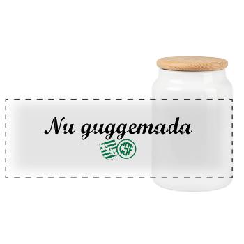 Nu guggemada - Panorama Keksdose mit Holzdeckel - Weiß - Vorne