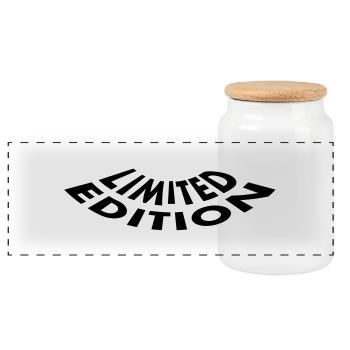 limited_edition - Panoramic Cookie Jar with Wooden Lid - white - Front