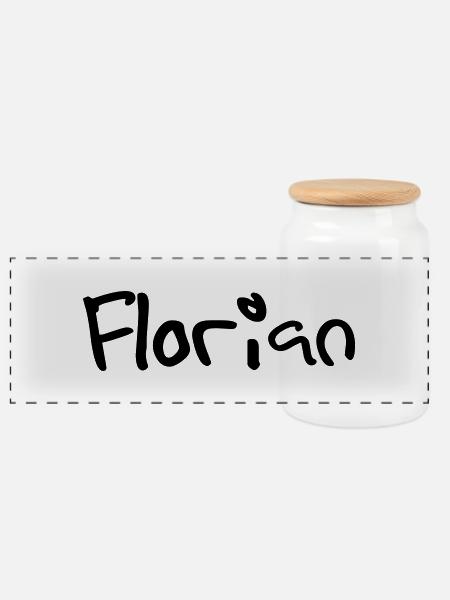 florian - Panorama Keksdose mit Holzdeckel - Weiß