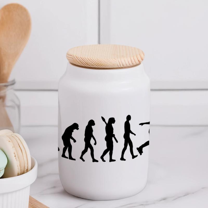 Évolution inline skating Boîte à biscuits avec couvercle en bois