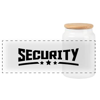 security_design_star_r1 - Boîte à biscuits avec couvercle en bois - blanc - Devant