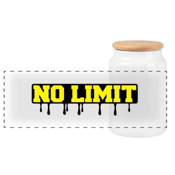 no_limit2 - Panorama Keksdose mit Holzdeckel - Weiß - Vorne