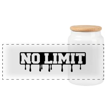 no_limit1 - Panorama Keksdose mit Holzdeckel - Weiß - Vorne