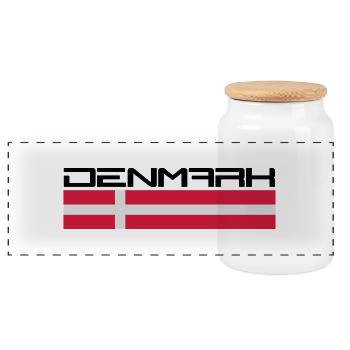 Denmark Logo Design - Boîte à biscuits avec couvercle en bois - blanc - Devant
