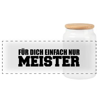 meister - Panorama Keksdose mit Holzdeckel - Weiß - Vorne