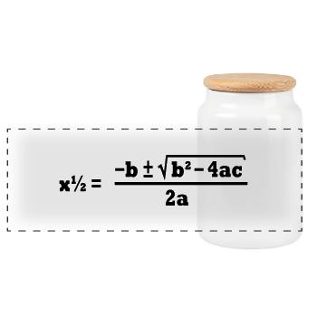 Mathe - Panorama Keksdose mit Holzdeckel - Weiß - Vorne