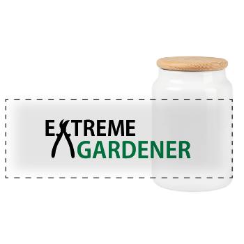 garten - Panorama Keksdose mit Holzdeckel - Weiß - Vorne