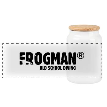 FROGMAN VINTAGE PLONGEE SOUS MARINE - Boîte à biscuits avec couvercle en bois - blanc - Devant