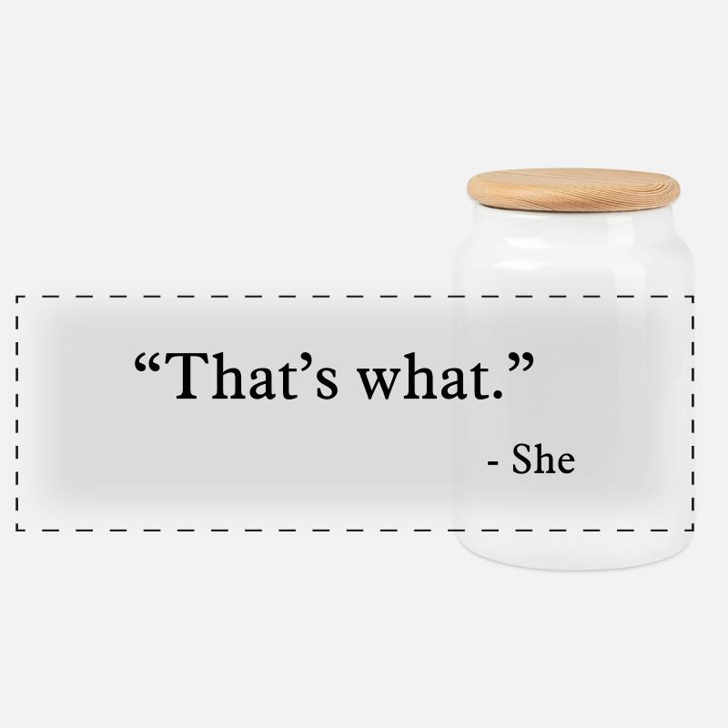 that's what she said - Panorama Keksdose mit Holzdeckel - Weiß