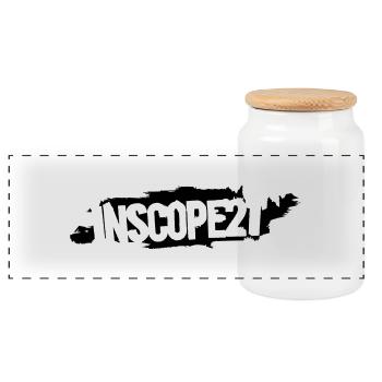 inscope_grunge_test - Panorama Keksdose mit Holzdeckel - Weiß - Vorne