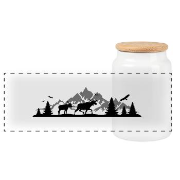 Landschaft - Schweden, Norwegen - Panorama Keksdose mit Holzdeckel - Weiß - Vorne