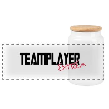 teamplayer extreme - Panorama Keksdose mit Holzdeckel - Weiß - Vorne