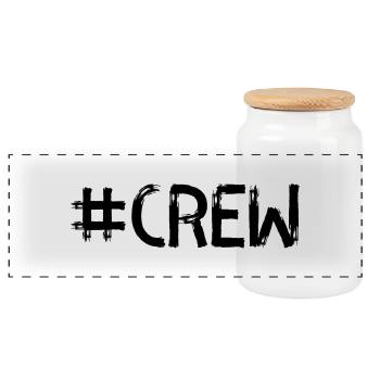 Crew 1 - Panoramic Cookie Jar with Wooden Lid - white - Front