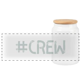 Crew 1 - Panoramic Cookie Jar with Wooden Lid - white - Front