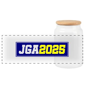Jga 2025 - Panorama Keksdose mit Holzdeckel - Weiß - Vorne