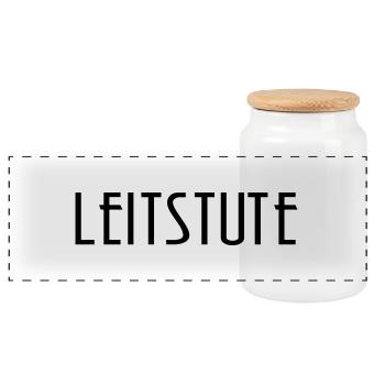 Leitstute - Panoramic Cookie Jar with Wooden Lid - white - Front