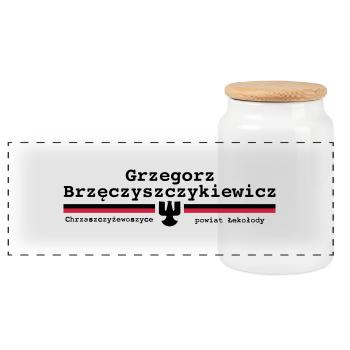 Grzegorz B. - Panorama Keksdose mit Holzdeckel - Weiß - Vorne