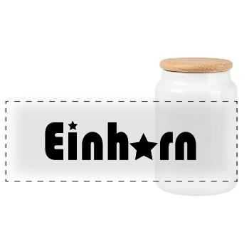 Einhorn - Panorama Keksdose mit Holzdeckel - Weiß - Vorne