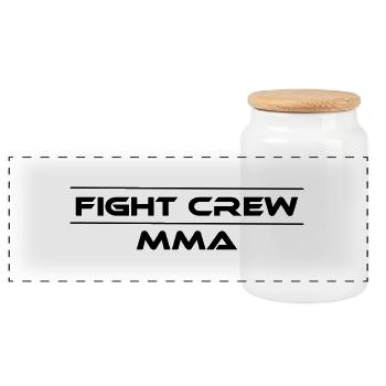 Fight Crew MMA - Panoramic Cookie Jar with Wooden Lid - white - Front