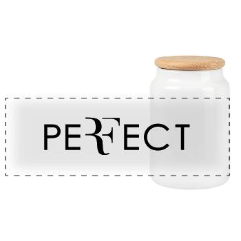 Perfect Roger - Panoramic Cookie Jar with Wooden Lid - white - Front