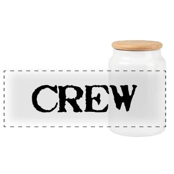 Crew - Boîte à biscuits avec couvercle en bois - blanc - Devant
