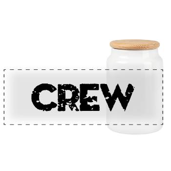 Crew - Boîte à biscuits avec couvercle en bois - blanc - Devant