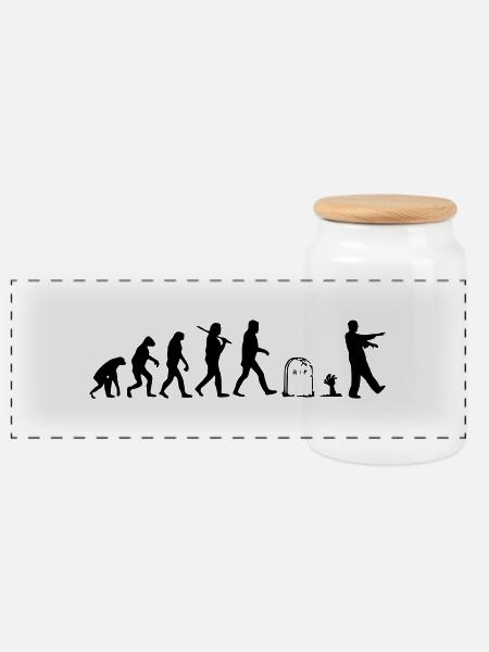 Evolution - Panorama Keksdose mit Holzdeckel - Weiß