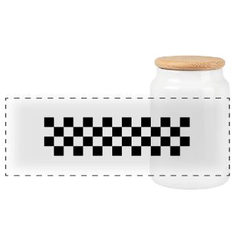 challenge_flag__f1 - Panoramic Cookie Jar with Wooden Lid - white - Front